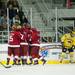 The Miami Redhawks celebrate after scoring in the third period on Saturday. The Redhawks won 4-3. Daniel Brenner I AnnArbor.com